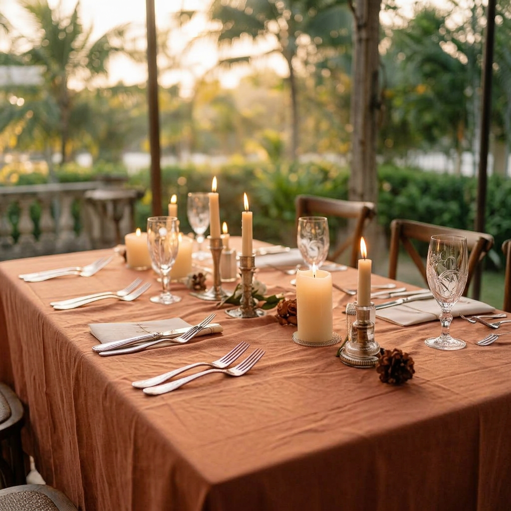 A beautifully set communal dining table at a Set & Social Club gathering